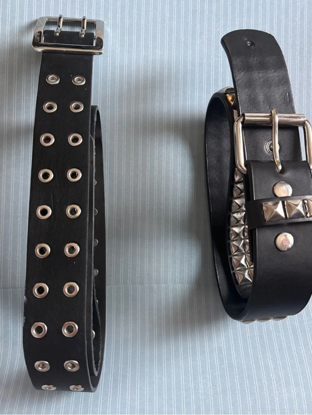 Hot Topic Black Studded Belt and Grommet Belt